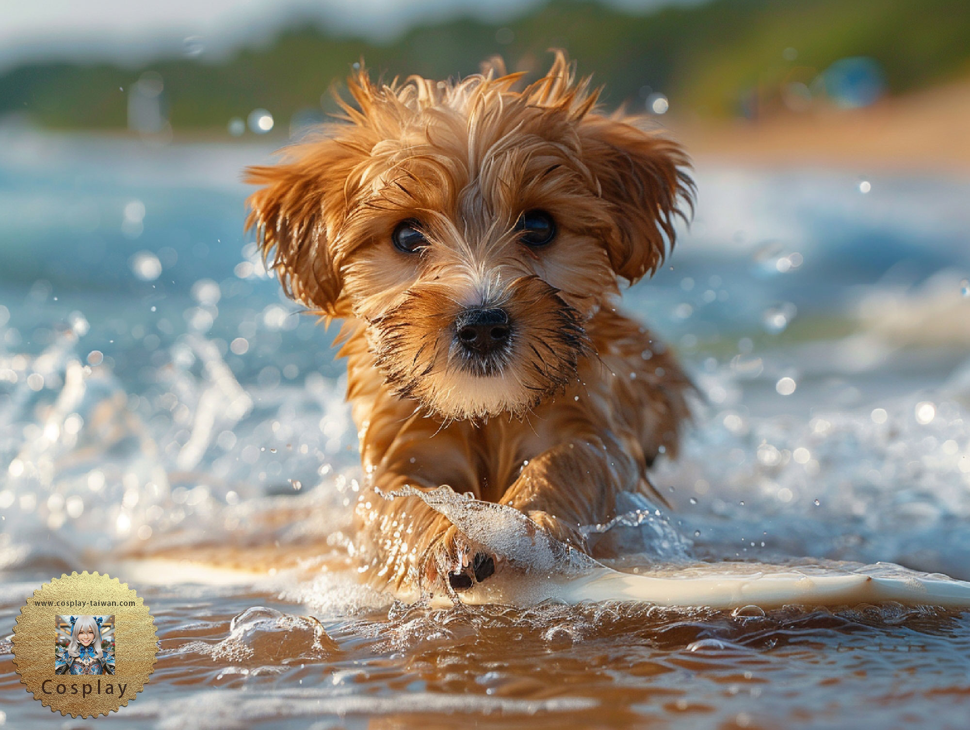 leonchou1968_Puppy_playing_on_a_surfboard_87e257bd-cb9e-417b-bb71-5871b870ba60.jpg